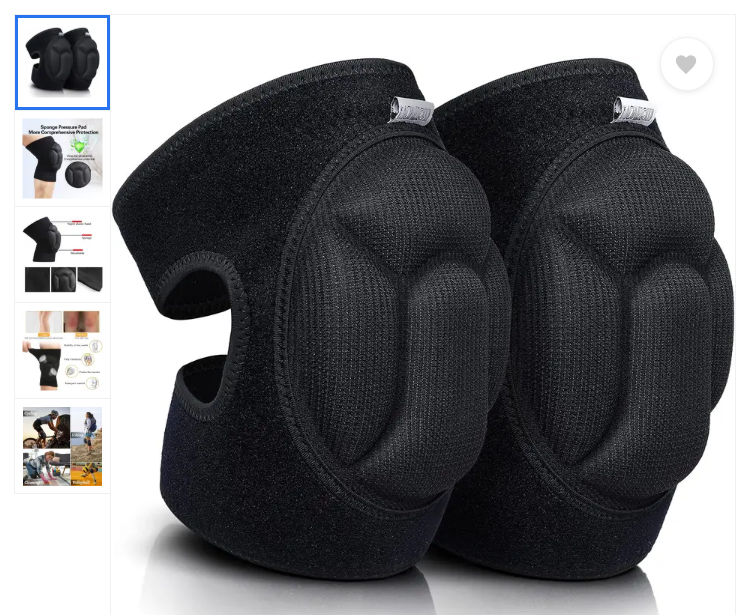 CARTSPACE 1 Pair Thickened Knee caps for Women & Men,Anti-Collision Cushion Knee Pain Pad Knee Support